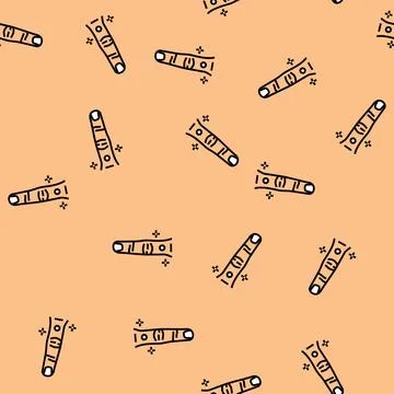 Finger piercing vector seamless pattern Stock Illustration
