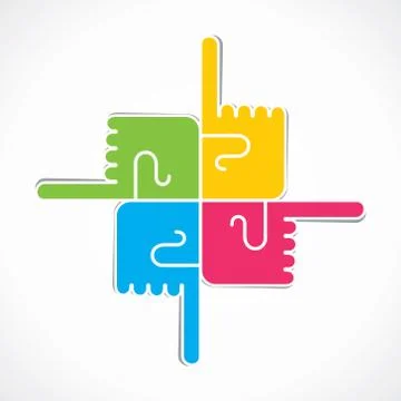 Finger point every direction Stock Illustration