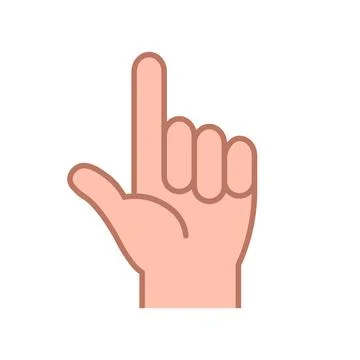 Finger pointer in in line and fill style. Vector. イラスト素材