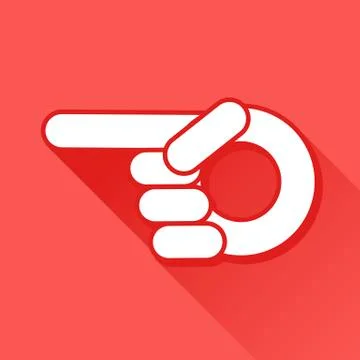 Finger pointer symbol Illustrazione stock