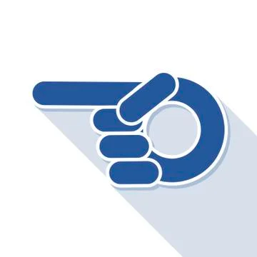 Finger pointer symbol Illustrazione stock