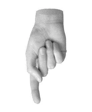 Finger pointing gesture, touching, showing. Index finger, pointer indicating. Stock Illustration