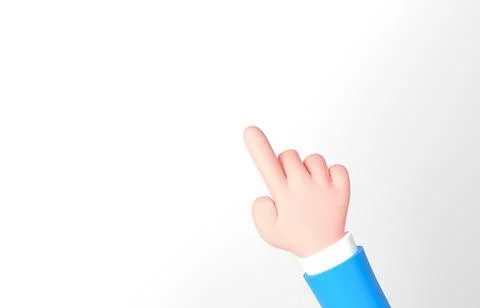 Finger pointing. Hand pointing isolated pastel background. Stylized hand point Ilustración de archivo