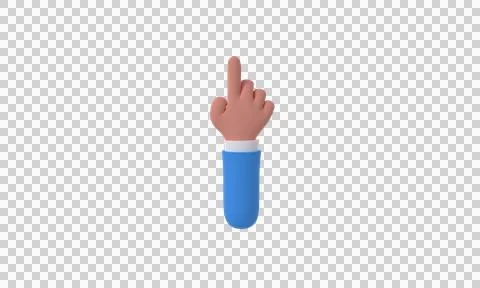 Finger pointing. Hand pointing isolated pastel background. Stylized hand Stock-Illustration