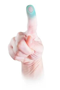 Finger pointing Stock Illustration