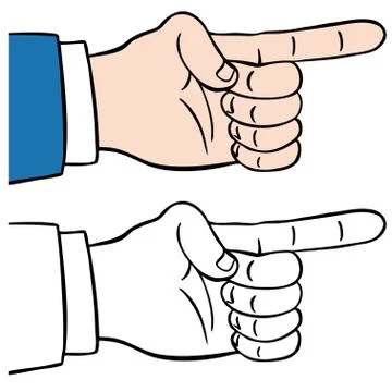Finger pointing Stock Illustration