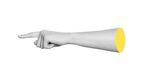 Finger pointing left 库存照片