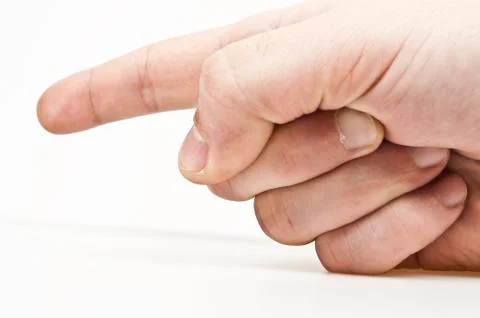 Finger pointing Stock Photos