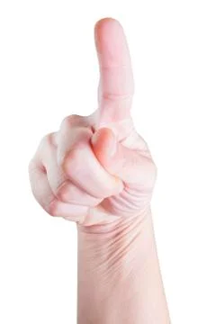 Finger pointing Stock Photos