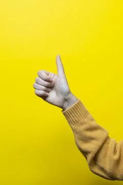 Finger pointing up Stock Photos