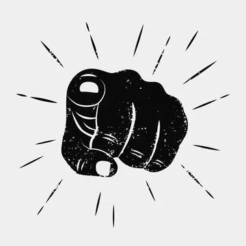 Finger pointing at you vector. We need you Stock Illustration
