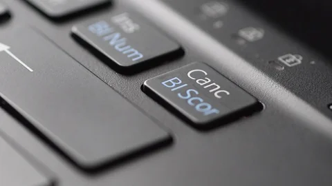 Finger press delete button on laptop keyboard Stock Footage 101949465