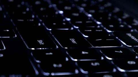 Finger press enter button on keyboard Video stock 101299382