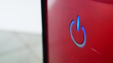 Finger press powder off computer Stock Footage 134548176