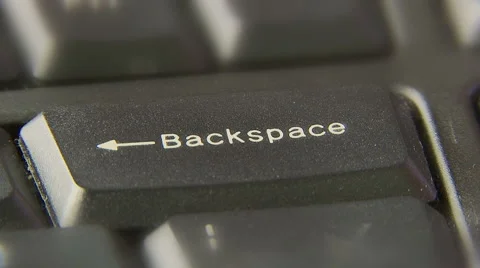 Finger Press Push Backspace Button Stock Footage 65157127