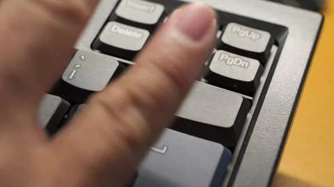 Finger Press Push Backspace Button. Stock Footage 279286201