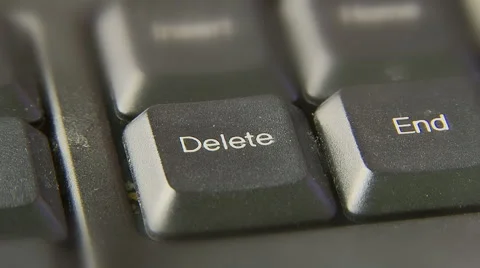 Finger Press Push Delete Button Stock Footage 65157306