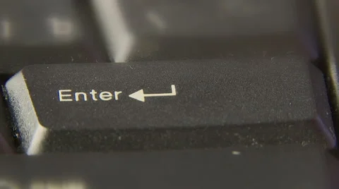 Finger Press Push Enter Button Stock Footage 65157662