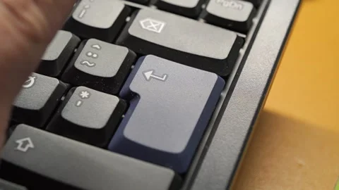 Finger Press Push Enter Button. Stock Footage 279285170