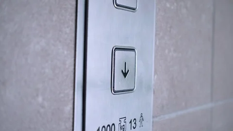 Finger presses button for an elevator Stock Footage 87181845