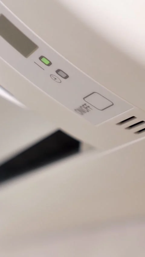 Finger Presses Power Button On Electronic Manicure Device, Switching Machine On 動画素材 346989098
