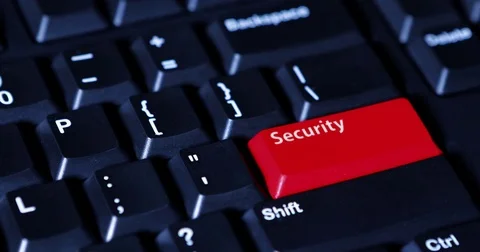 Finger presses red security button 24 4K 25fps Stock Footage 73482220