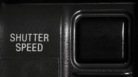 Finger Presses Shutter Speed Button On Camera Control Panel Stock Footage 332382654