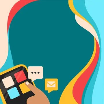 Finger Pressing Application Button Presenting Technological Advances Global 스톡 일러스트