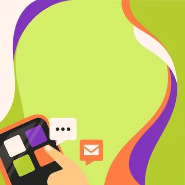 Finger Pressing Application Button Presenting Technological Advances Global Illustrazione stock