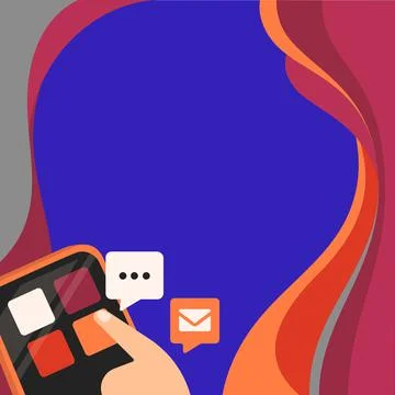 Finger Pressing Application Button Presenting Technological Advances Global イラスト素材