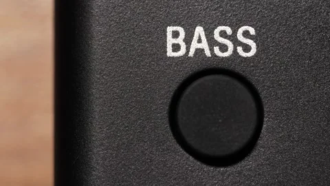 Finger Pressing Bass Button Macro Stock Footage 333198353