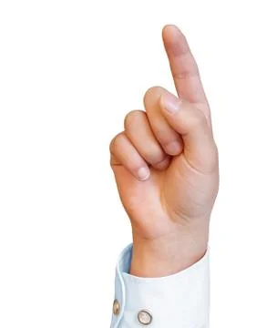 Finger pressing a button Stock Photos