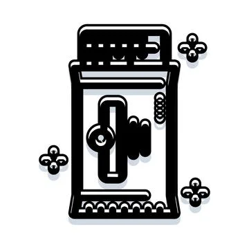 Finger pressing button on vintage instant camera Stock Illustration
