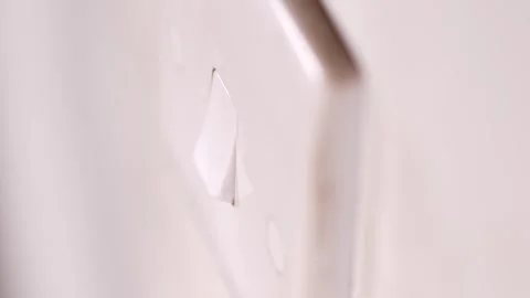 Finger pressing button on white surface, close up, macro shot, detailed tex.. Stock Footage 332578670