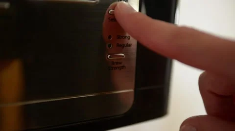 Finger Pressing Buttons on Coffee Maker 스톡 동영상 66513779