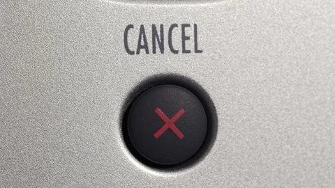 Finger Pressing Cancel Button Close Up Stock Footage 331978828