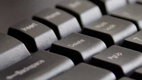 Finger pressing Delete on keyboard Stock Footage 331127005