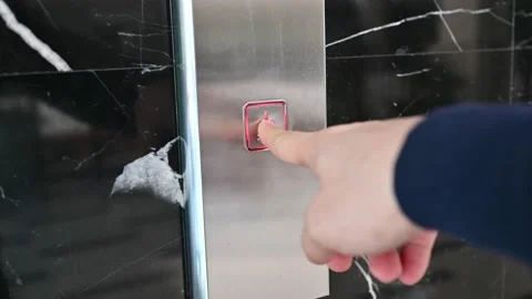 Finger pressing down button of elevator Vídeos de archivo 166554879