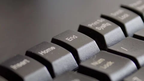 Finger pressing end on keyboard Stock Footage 331127057