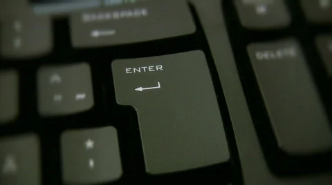 Finger pressing enter button 1 Video stock 581233