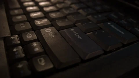 Finger pressing enter button Stock Footage 32860807