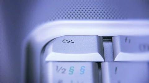 Finger pressing escape button 1 Video stock 582647