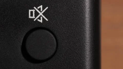 Finger Pressing Mute Button On Black Remote Stock Footage 333198359