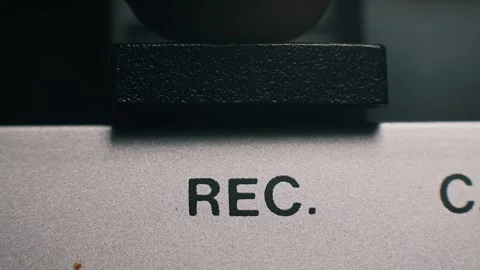 Finger Pressing Record Button Vintage Deck Stock Footage 319406065