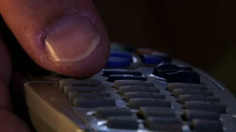 Finger pressing remote control. 스톡 동영상 20511310