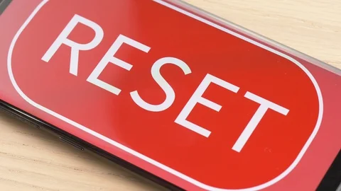 Finger Pressing RESET Button Closeup Stock Footage 107159726