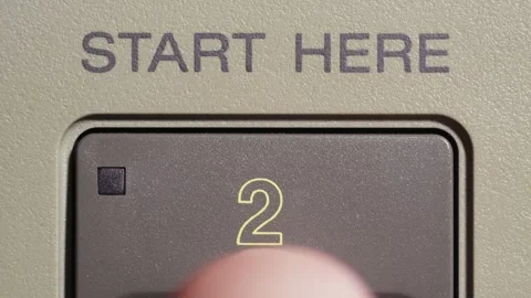 Finger Pressing Start Here Button On Editing Controller Stock Footage 336472407