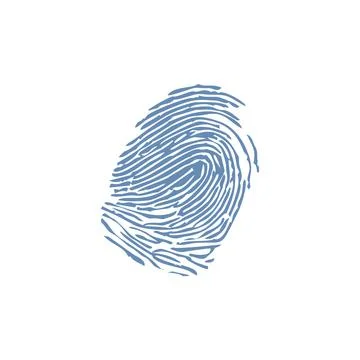 Finger Print Identity Logo Template Stock Illustration