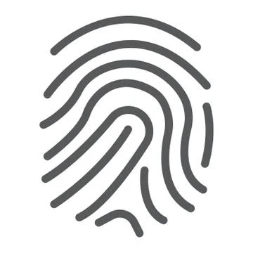 Finger print line icon, development and business Stock Illustration