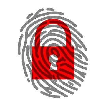 Finger Print Password Login Security Stock Illustration